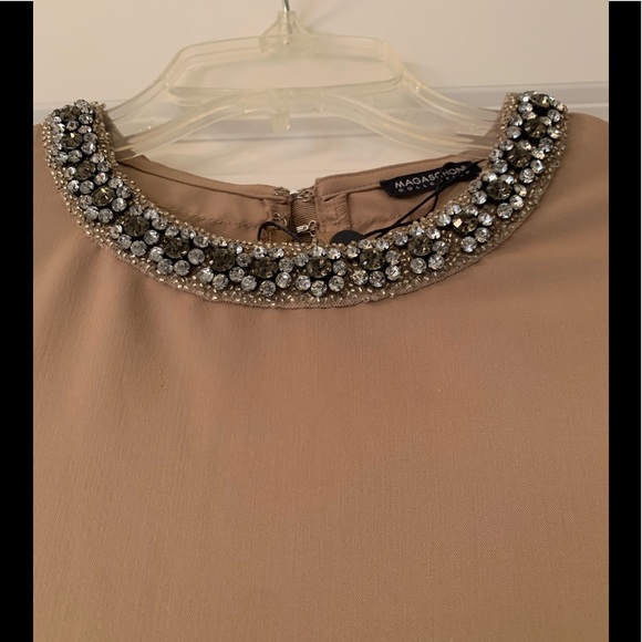 NWT MAGASCHONI Collection Jeweled Collar Dress - Picture 3 of 8
